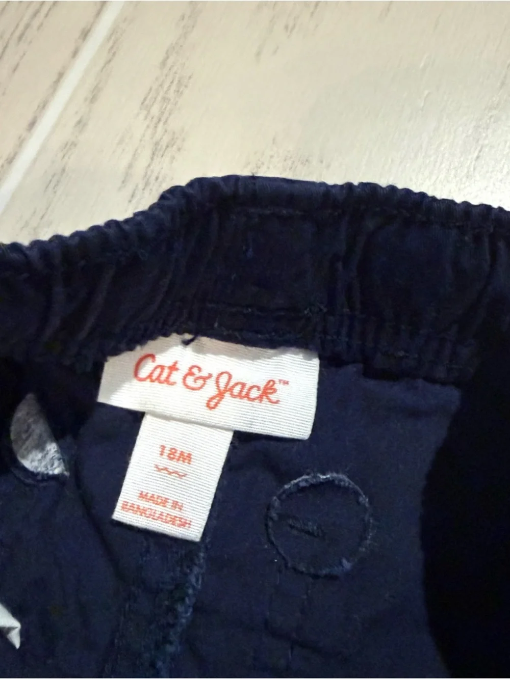 Cat & Jack Baby Boy 18M Outfit 3Pc‎ Set Blue Polo Shirt Shorts EUC